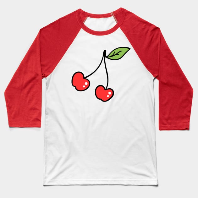 Cherries Baseball T-Shirt by WordFandom